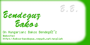 bendeguz bakos business card